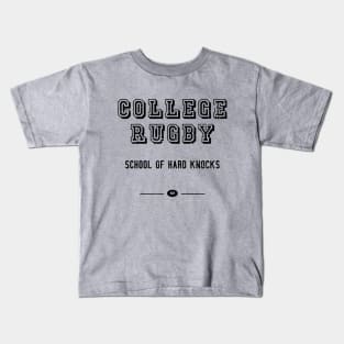 College Rugby School of Hard Knocks Distressed Kids T-Shirt